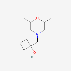 molecular formula C11H21NO2 B2831195 1-[(2,6-Dimethylmorpholin-4-yl)methyl]cyclobutan-1-ol CAS No. 1394684-38-8
