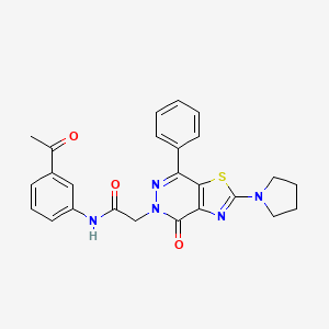 N-(3-acetylphenyl)-2-(4-oxo-7-phenyl-2-(pyrrolidin-1-yl)thiazolo[4,5-d]pyridazin-5(4H)-yl)acetamide