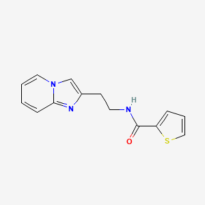 molecular formula C14H13N3OS B2831201 N-(2-咪唑并[1,2-a]吡啶-2-基乙基)噻吩-2-甲酰胺 CAS No. 868977-53-1