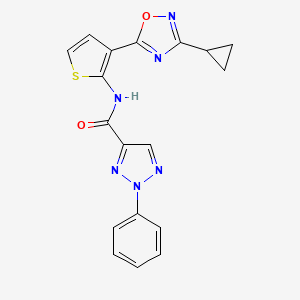 N-(3-(3-cyclopropyl-1,2,4-oxadiazol-5-yl)thiophen-2-yl)-2-phenyl-2H-1,2,3-triazole-4-carboxamide