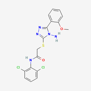 molecular formula C17H15Cl2N5O2S B2831207 2-{[4-amino-5-(2-methoxyphenyl)-4H-1,2,4-triazol-3-yl]sulfanyl}-N-(2,6-dichlorophenyl)acetamide CAS No. 734537-12-3