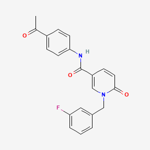 molecular formula C21H17FN2O3 B2831208 N-(4-acetylphenyl)-1-[(3-fluorophenyl)methyl]-6-oxopyridine-3-carboxamide CAS No. 941953-73-7