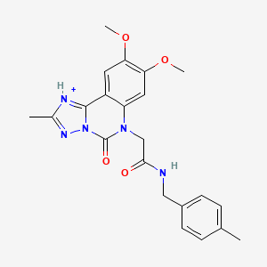 2-{8,9-dimethoxy-2-methyl-5-oxo-5H,6H-[1,2,4]triazolo[1,5-c]quinazolin-6-yl}-N-[(4-methylphenyl)methyl]acetamide