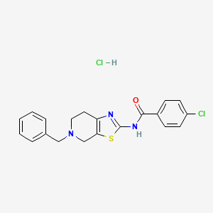 N-{5-benzyl-4H,5H,6H,7H-[1,3]thiazolo[5,4-c]pyridin-2-yl}-4-chlorobenzamide hydrochloride
