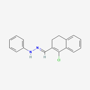 1-chloro-3,4-dihydro-2-naphthalenecarbaldehyde N-phenylhydrazone