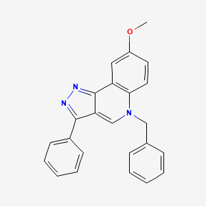 molecular formula C24H19N3O B2831217 5-benzyl-8-methoxy-3-phenyl-5H-pyrazolo[4,3-c]quinoline CAS No. 866348-33-6