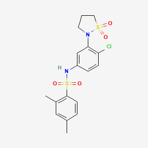 N-(4-chloro-3-(1,1-dioxidoisothiazolidin-2-yl)phenyl)-2,4-dimethylbenzenesulfonamide