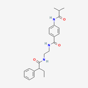 4-isobutyramido-N-(2-(2-phenylbutanamido)ethyl)benzamide