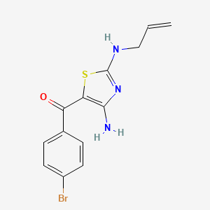 molecular formula C13H12BrN3OS B2831228 [2-(Allylamino)-4-amino-1,3-thiazol-5-yl](4-bromophenyl)methanone CAS No. 118068-56-7