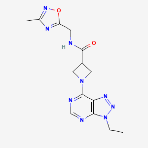 1-(3-ethyl-3H-[1,2,3]triazolo[4,5-d]pyrimidin-7-yl)-N-((3-methyl-1,2,4-oxadiazol-5-yl)methyl)azetidine-3-carboxamide