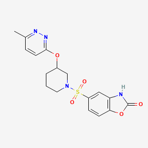 5-((3-((6-methylpyridazin-3-yl)oxy)piperidin-1-yl)sulfonyl)benzo[d]oxazol-2(3H)-one