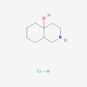 molecular formula C9H18ClNO B2831237 Decahydroisoquinolin-4a-ol hydrochloride CAS No. 2721-61-1; 81562-78-9; 860371-35-3