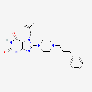 3-methyl-7-(2-methylallyl)-8-(4-(3-phenylpropyl)piperazin-1-yl)-1H-purine-2,6(3H,7H)-dione