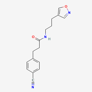 3-(4-cyanophenyl)-N-(3-(isoxazol-4-yl)propyl)propanamide