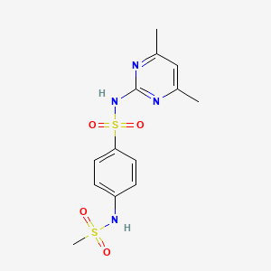 N-(4,6-dimethylpyrimidin-2-yl)-4-methanesulfonamidobenzene-1-sulfonamide