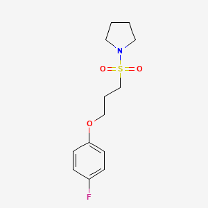1-((3-(4-Fluorophenoxy)propyl)sulfonyl)pyrrolidine