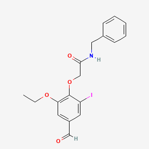 N-benzyl-2-(2-ethoxy-4-formyl-6-iodophenoxy)acetamide