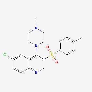 6-Chloro-3-(4-methylphenyl)sulfonyl-4-(4-methylpiperazin-1-yl)quinoline