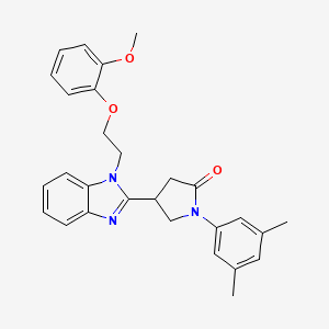1-(3,5-dimethylphenyl)-4-{1-[2-(2-methoxyphenoxy)ethyl]-1H-benzimidazol-2-yl}pyrrolidin-2-one