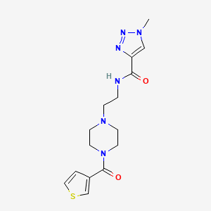 1-methyl-N-(2-(4-(thiophene-3-carbonyl)piperazin-1-yl)ethyl)-1H-1,2,3-triazole-4-carboxamide