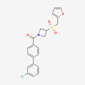 (3'-Chloro-[1,1'-biphenyl]-4-yl)(3-((furan-2-ylmethyl)sulfonyl)azetidin-1-yl)methanone