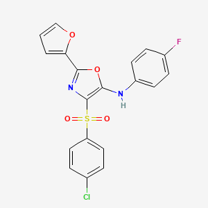 4-[(4-chlorophenyl)sulfonyl]-N-(4-fluorophenyl)-2-(furan-2-yl)-1,3-oxazol-5-amine