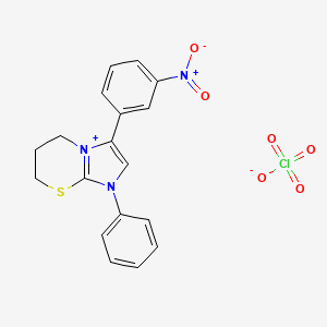 3-(3-nitrophenyl)-1-phenyl-6,7-dihydro-5H-imidazo[2,1-b][1,3]thiazin-1-ium perchlorate