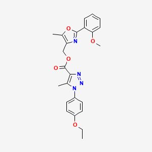 [2-(2-methoxyphenyl)-5-methyl-1,3-oxazol-4-yl]methyl 1-(4-ethoxyphenyl)-5-methyl-1H-1,2,3-triazole-4-carboxylate