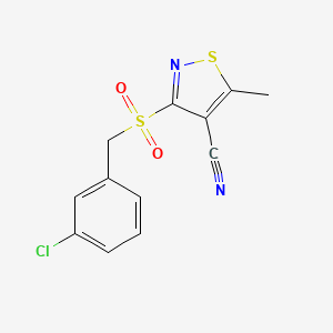 3-[(3-Chlorobenzyl)sulfonyl]-5-methyl-4-isothiazolecarbonitrile