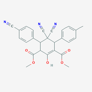 Dimethyl 5,5-dicyano-4-(4-cyanophenyl)-2-hydroxy-6-(4-methylphenyl)-1-cyclohexene-1,3-dicarboxylate