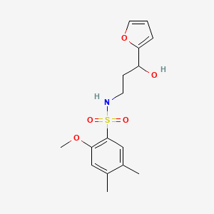 N-(3-(furan-2-yl)-3-hydroxypropyl)-2-methoxy-4,5-dimethylbenzenesulfonamide
