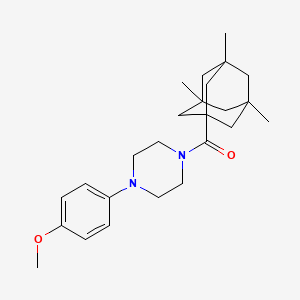 [4-(4-Methoxyphenyl)piperazin-1-yl]-(3,5,7-trimethyl-1-adamantyl)methanone