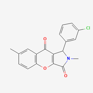 1-(3-Chlorophenyl)-2,7-dimethyl-1,2-dihydrochromeno[2,3-c]pyrrole-3,9-dione