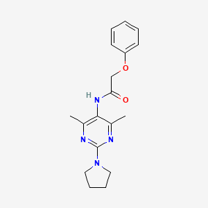 N-(4,6-dimethyl-2-(pyrrolidin-1-yl)pyrimidin-5-yl)-2-phenoxyacetamide