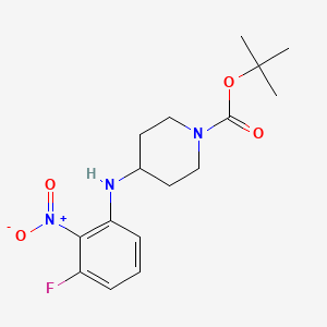 molecular formula C16H22FN3O4 B2831312 tert-Butyl 4-(3-fluoro-2-nitrophenylamino)piperidine-1-carboxylate CAS No. 1004304-11-3