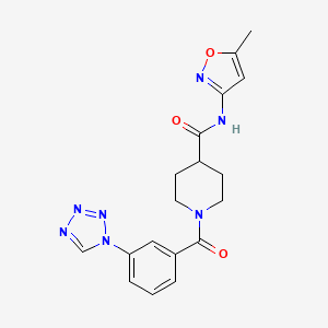 1-(3-(1H-tetrazol-1-yl)benzoyl)-N-(5-methylisoxazol-3-yl)piperidine-4-carboxamide