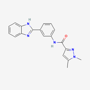 N-(3-(1H-benzo[d]imidazol-2-yl)phenyl)-1,5-dimethyl-1H-pyrazole-3-carboxamide