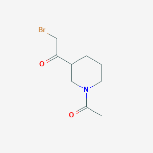 molecular formula C9H14BrNO2 B2831342 1-(1-Acetylpiperidin-3-yl)-2-bromoethanone CAS No. 1781772-68-6
