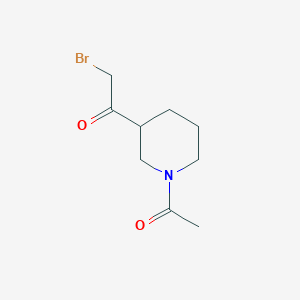 molecular formula C9H14BrNO2 B2831342 1-(1-乙酰基哌啶-3-基)-2-溴乙酮 CAS No. 1781772-68-6