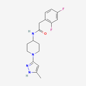2-(2,4-difluorophenyl)-N-(1-(5-methyl-1H-pyrazol-3-yl)piperidin-4-yl)acetamide