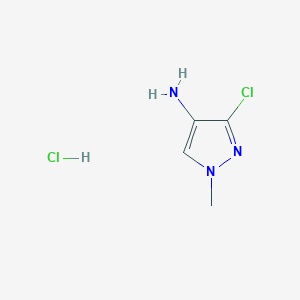 molecular formula C4H7Cl2N3 B2831344 3-Chloro-1-methylpyrazol-4-amine;hydrochloride CAS No. 2503204-41-7