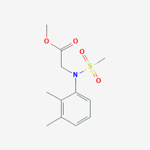 molecular formula C12H17NO4S B2831345 Methyl N-(2,3-dimethylphenyl)-N-(methylsulfonyl)glycinate CAS No. 592472-91-8