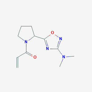 1-(2-(3-(Dimethylamino)-1,2,4-oxadiazol-5-yl)pyrrolidin-1-yl)prop-2-en-1-one