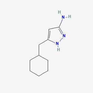 molecular formula C10H17N3 B2831356 3-(cyclohexylmethyl)-1H-pyrazol-5-amine CAS No. 1028843-18-6
