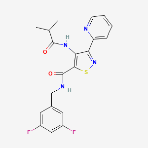 N-(3,5-difluorobenzyl)-4-(isobutyrylamino)-3-pyridin-2-ylisothiazole-5-carboxamide