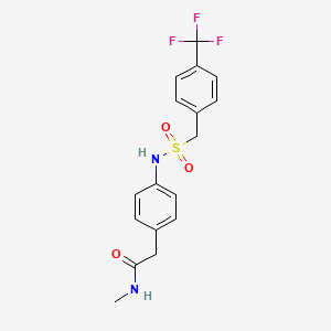 N-methyl-2-(4-((4-(trifluoromethyl)phenyl)methylsulfonamido)phenyl)acetamide