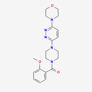 molecular formula C20H25N5O3 B2831361 (2-甲氧苯基)(4-(6-吗啉吡啶-3-基)哌嗪-1-基)甲酮 CAS No. 902514-16-3