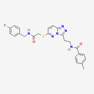 N-(2-(6-((2-((4-fluorobenzyl)amino)-2-oxoethyl)thio)-[1,2,4]triazolo[4,3-b]pyridazin-3-yl)ethyl)-4-methylbenzamide