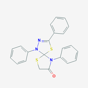 molecular formula C22H17N3OS2 B283137 1,3,9-Triphenyl-4,6-dithia-1,2,9-triazaspiro[4.4]non-2-en-8-one 