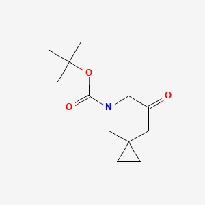 molecular formula C12H19NO3 B2831375 叔丁基-7-氧代-5-氮杂螺[2.5]辛烷-5-羧酸乙酯 CAS No. 2091694-43-6